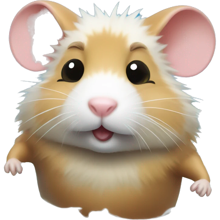 funny hamster with beard on the surf emoji