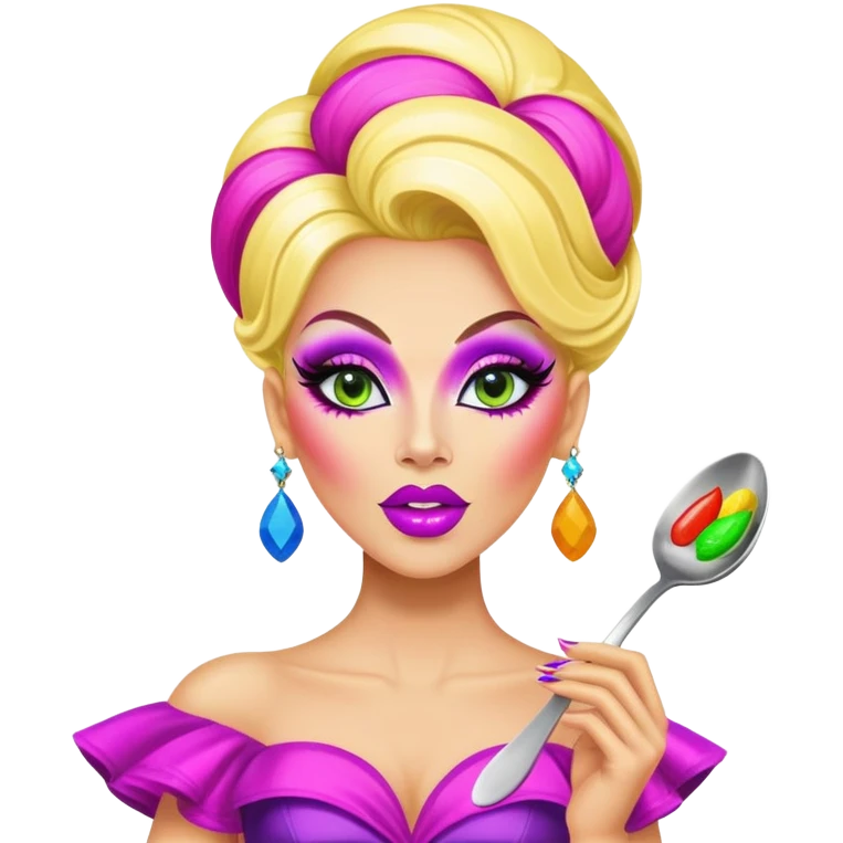 Drag queen on a spoon  emoji