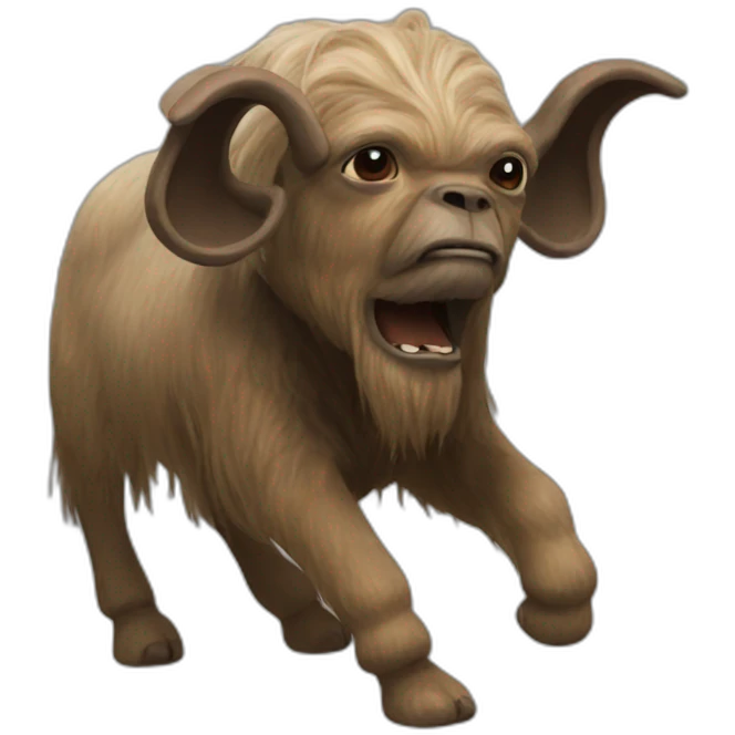 Bantha from star wars running emoji