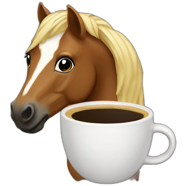 horse coffee emoji