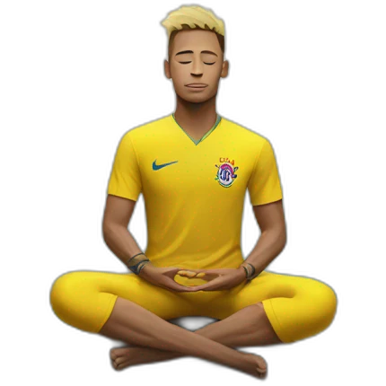neymar meditation on a mountain in the himalayas emoji