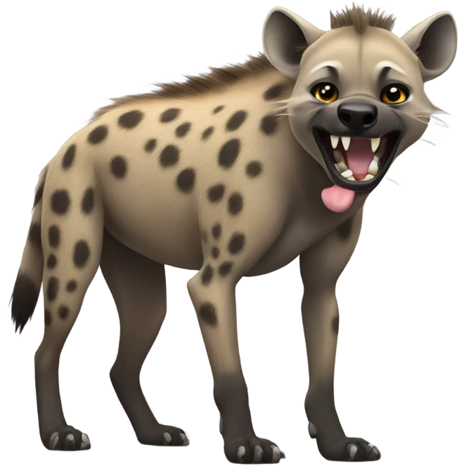 Hyena flexing body emoji
