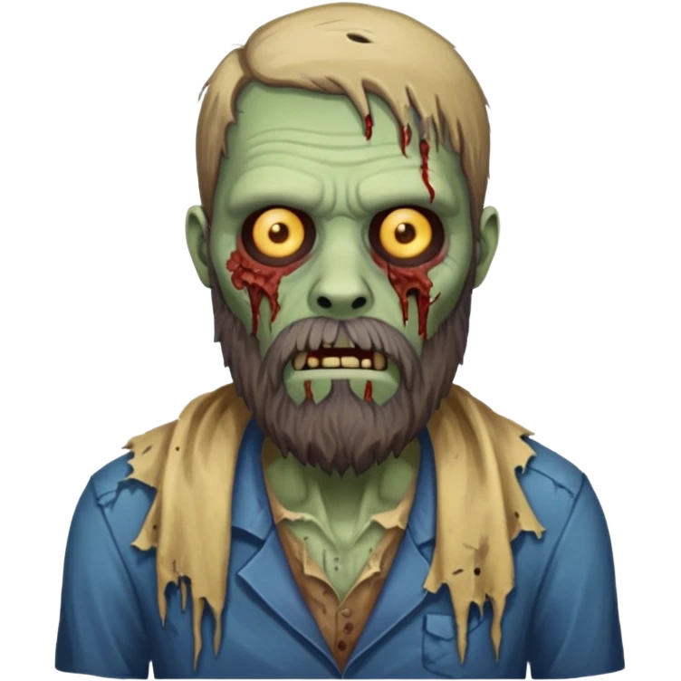 long bearded zombie emoji