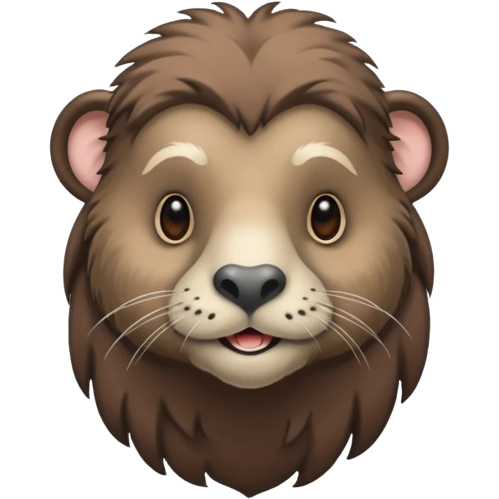 a mommoth emoji mixed with an otter emoji emoji