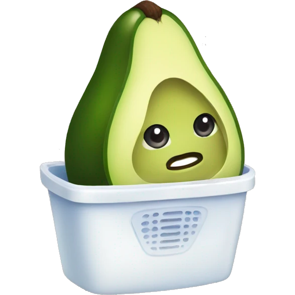 An avocado doing laundry emoji