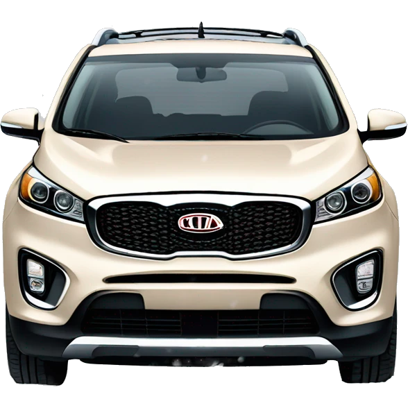 Kia Sorento beige covered in SNOW emoji