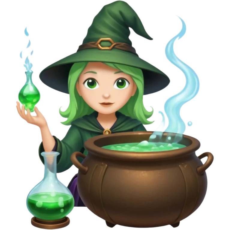 green witch cooking potion emoji