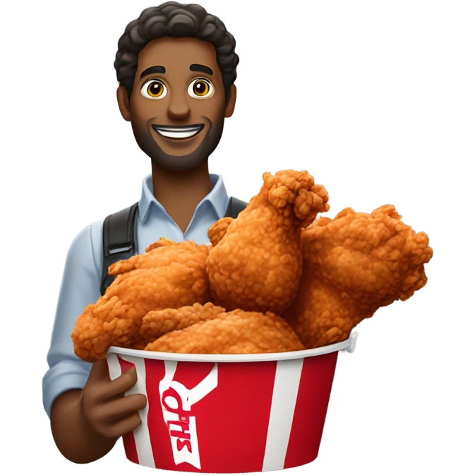  man with a kfc emoji