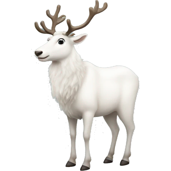 A white reindeer full body   emoji