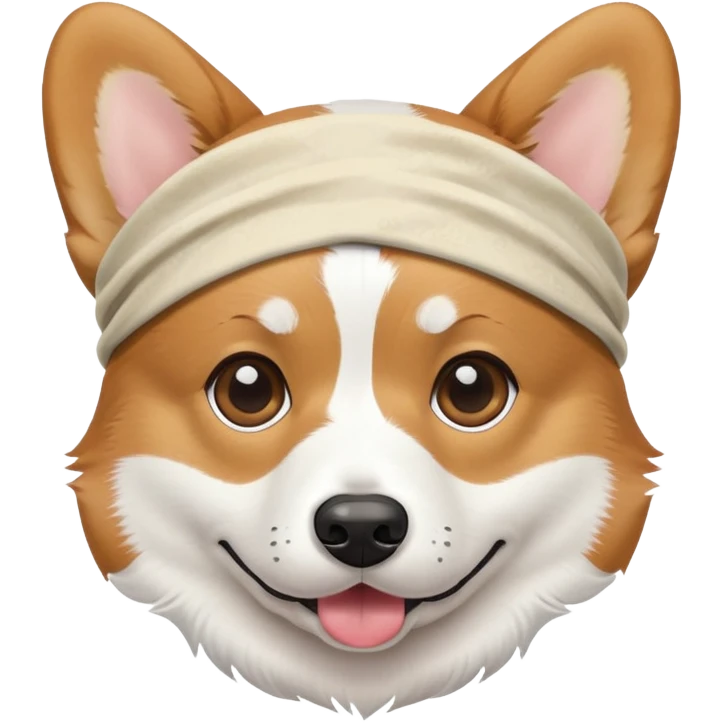 Corgi with bandana and eye patch  emoji