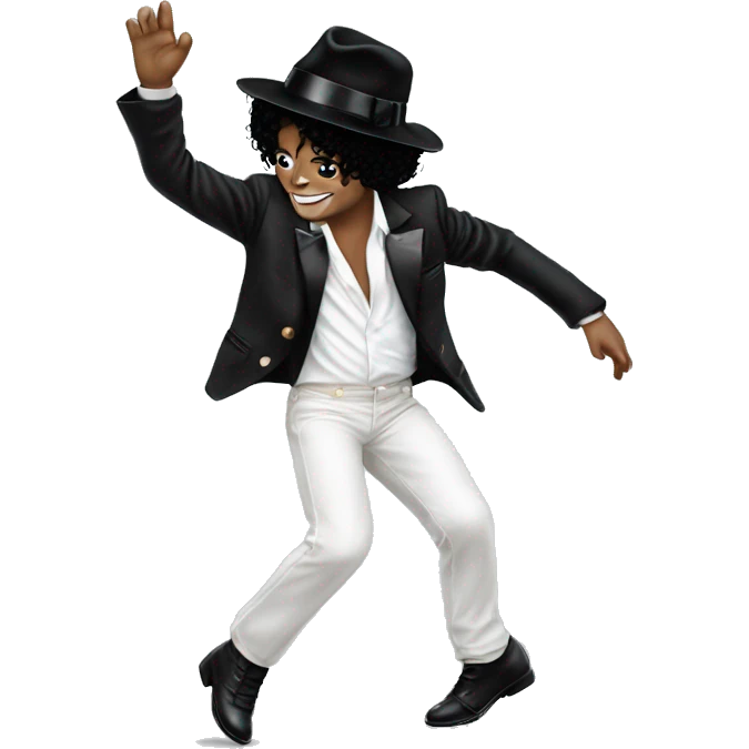Michael Jackson doing a Moonwalk emoji