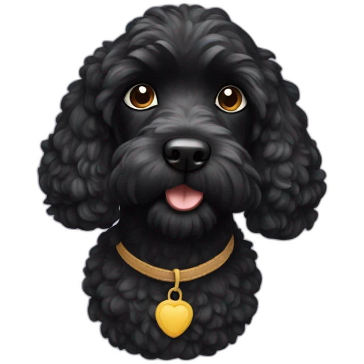 Black Cockapoo emoji