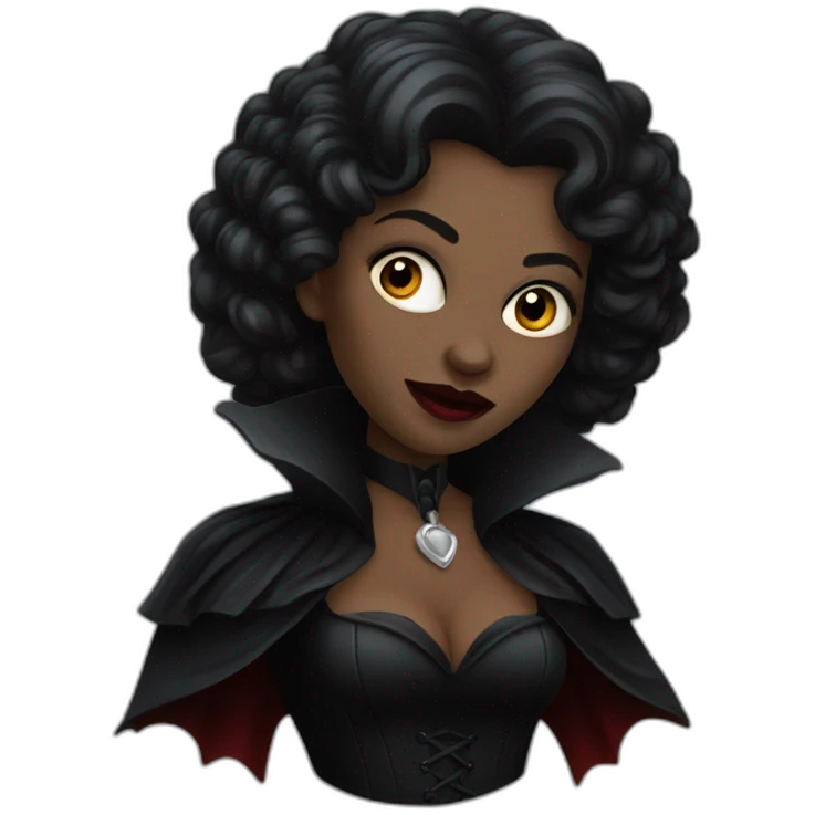Vampire women in black costume emoji