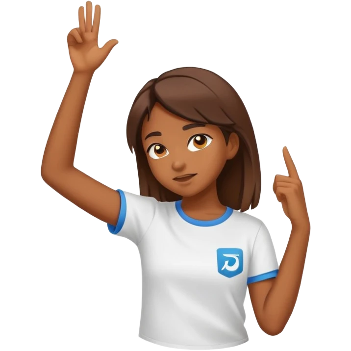 Fille qui dab emoji