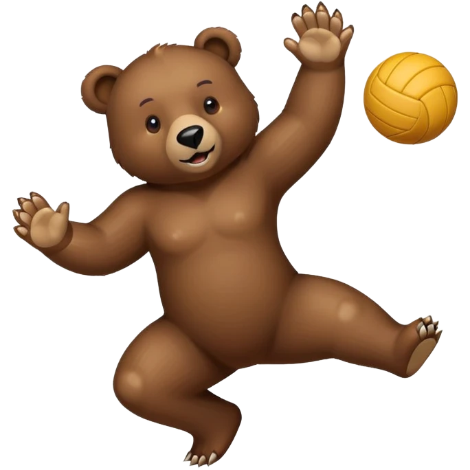 Bear playing volleyball emoji