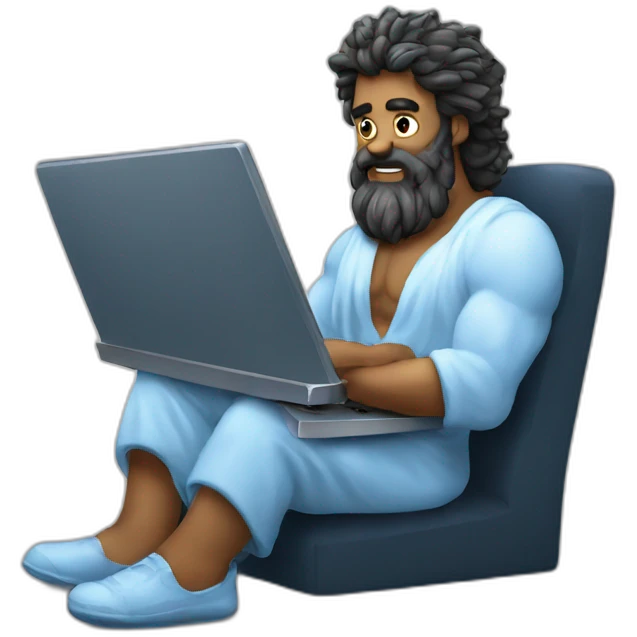 zeus using a laptop emoji