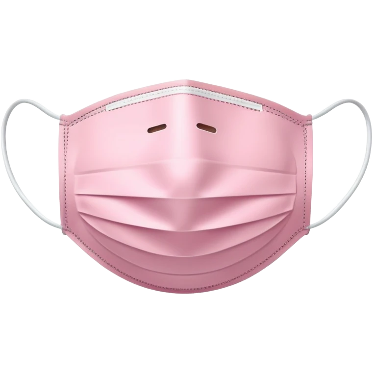 Pale pink surgical face mask isolated on white background, no human, no animal emoji