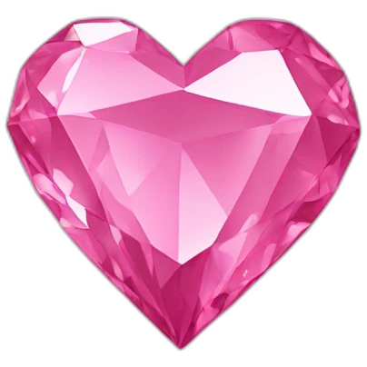 Pink diamond heart emoji