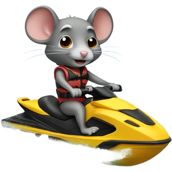 Rat riding jetski emoji