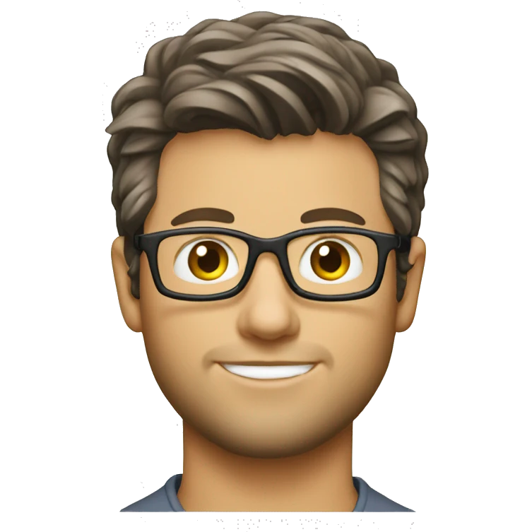 adam scott working on a computer emoji