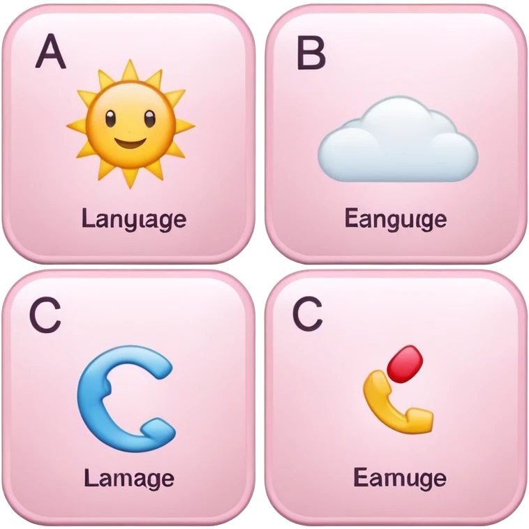 Light pink learn language  emoji