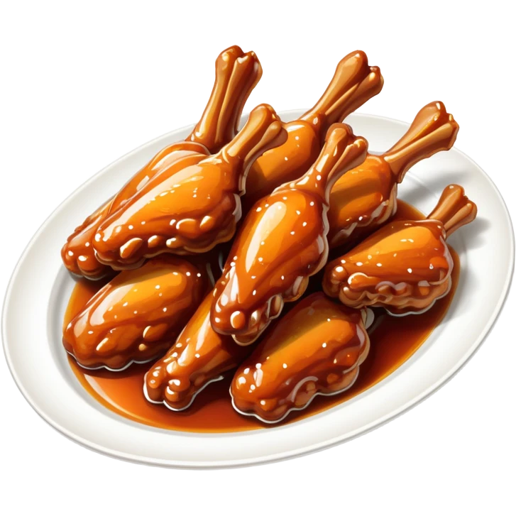 Plate of Hennessy wings  emoji