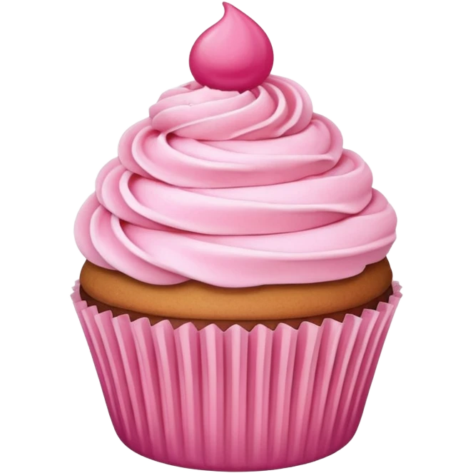 Cupcake with pink icing emoji