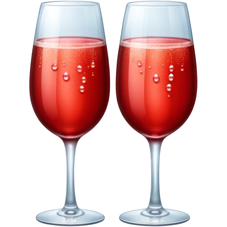 2 glasses of red champagne  emoji
