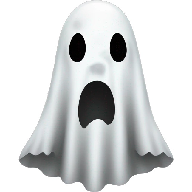 ghost costume. Not evil and smiling emoji