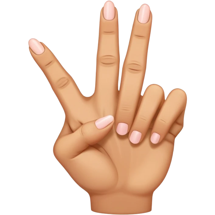 Hand with the thumb, pointer, and middle fingers all out and the ring and pinky closed emoji
