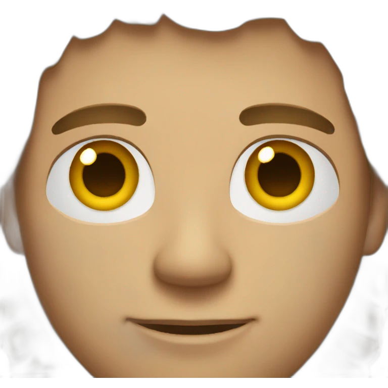 man with small eyes and light brown making llp emoji