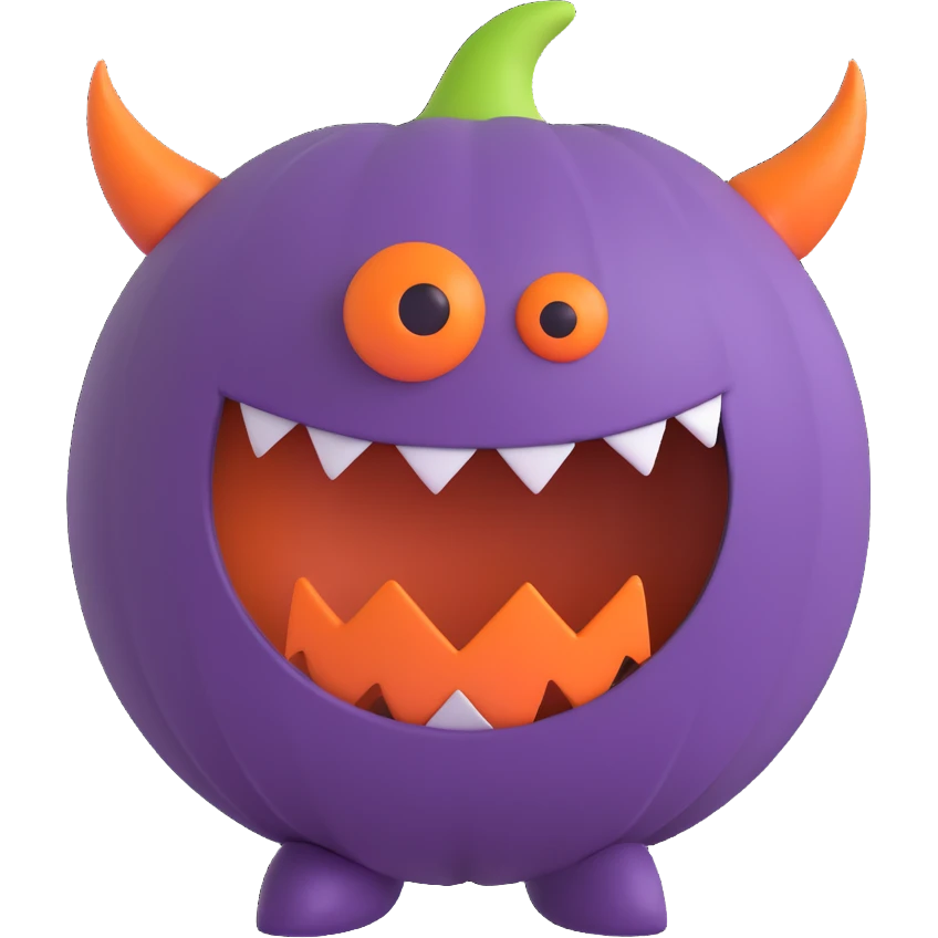 the Halloween monster ball emoji
