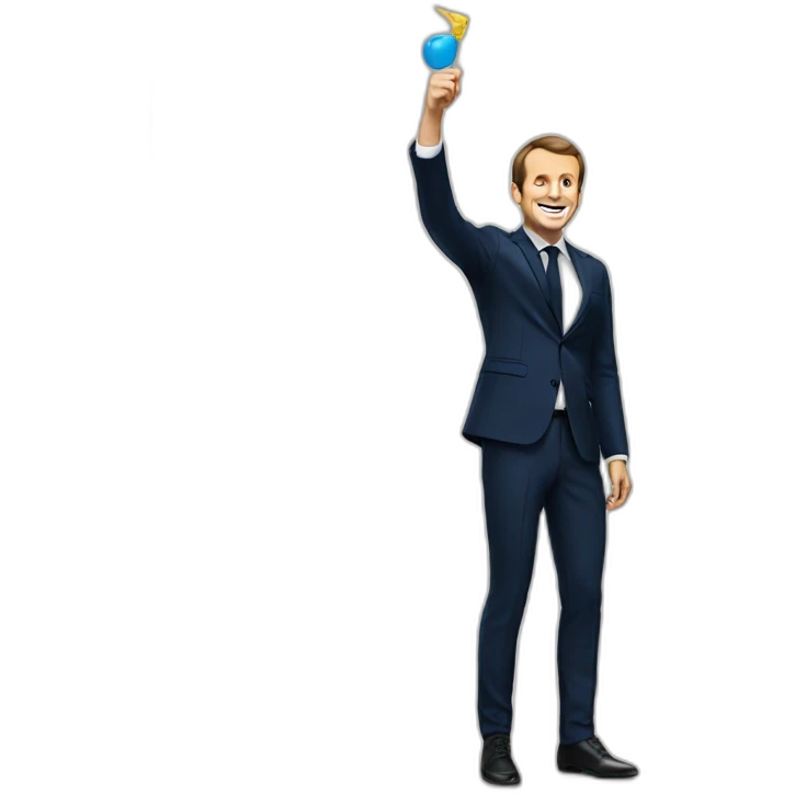 macron celebrating emoji