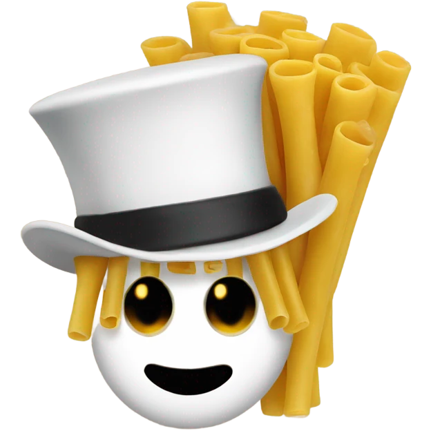 Pasta with a top hat emoji