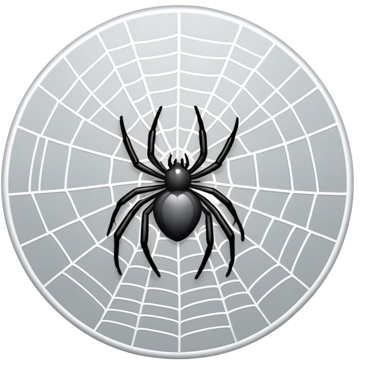 light grey spider web with no spider emoji