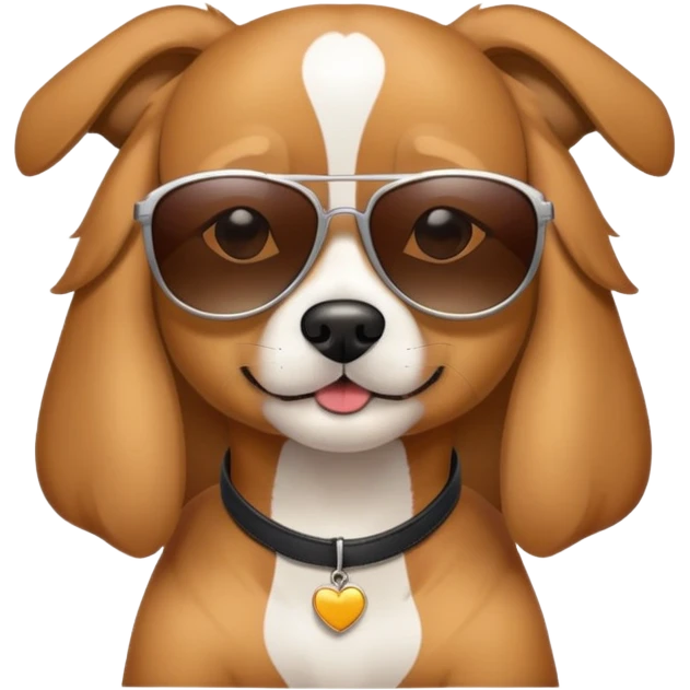 Dog wearing sun glasses  emoji