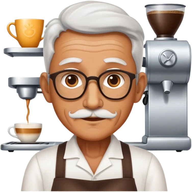 experienced old barista emoji