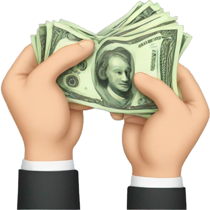 hands holding money emoji