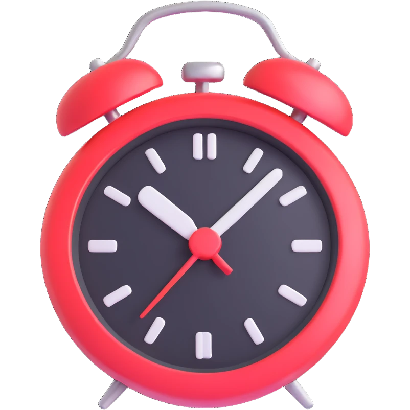 alarm icon in color #edd6a0, 3D style, glossy, realistic, vector icon emoji