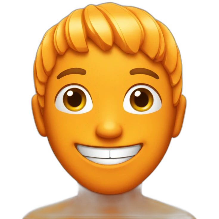 happy orange emoji
