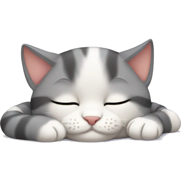 Cute cat sleeping emoji