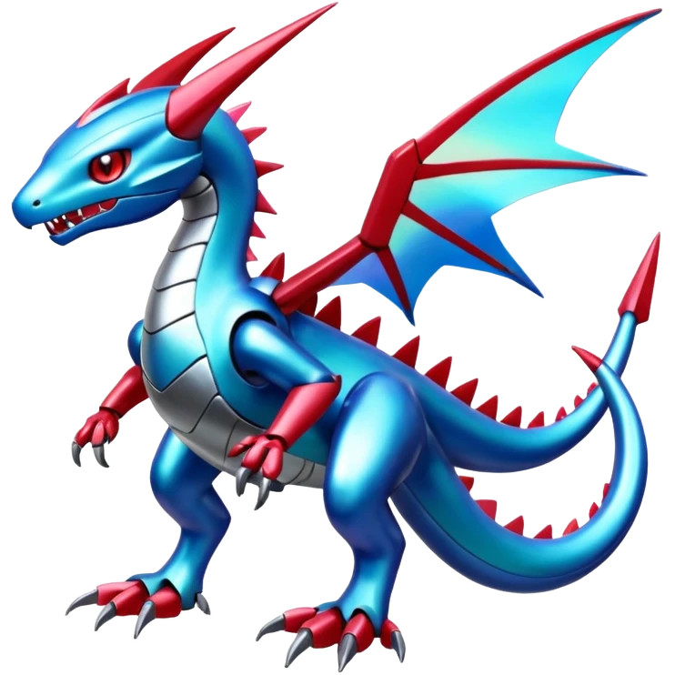  Cool Shiny Digimon-Fakemon-Salamence-Flygon-Mecha full body emoji