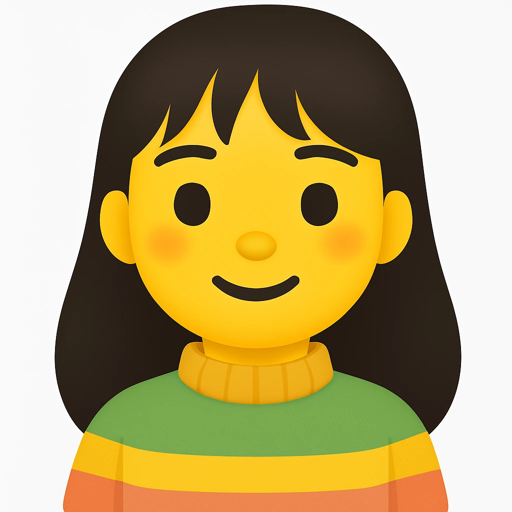 Make this image in emoji style, add a small smile and a little blush to the cheeks emoji