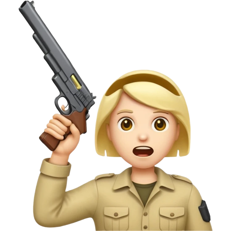 Emoji killing itself with a gun  emoji