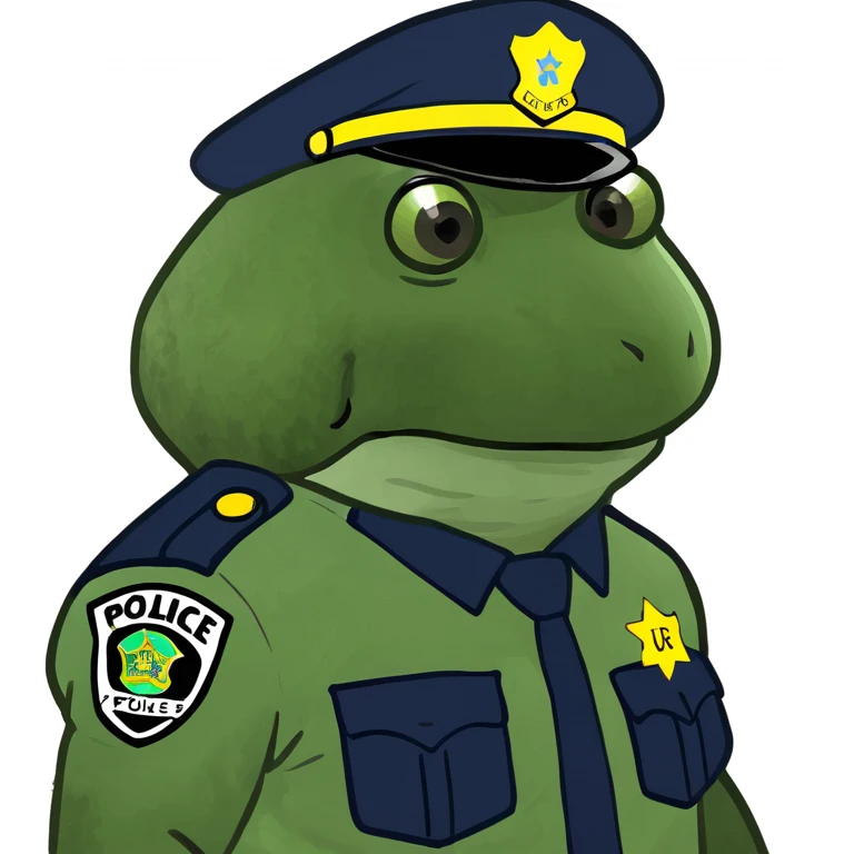 bufo in a police suit emoji