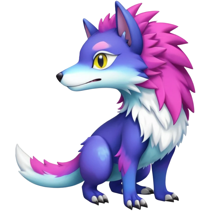  Colorful Shiny Kawaii Sergal FurSona Fakemon Full Body emoji