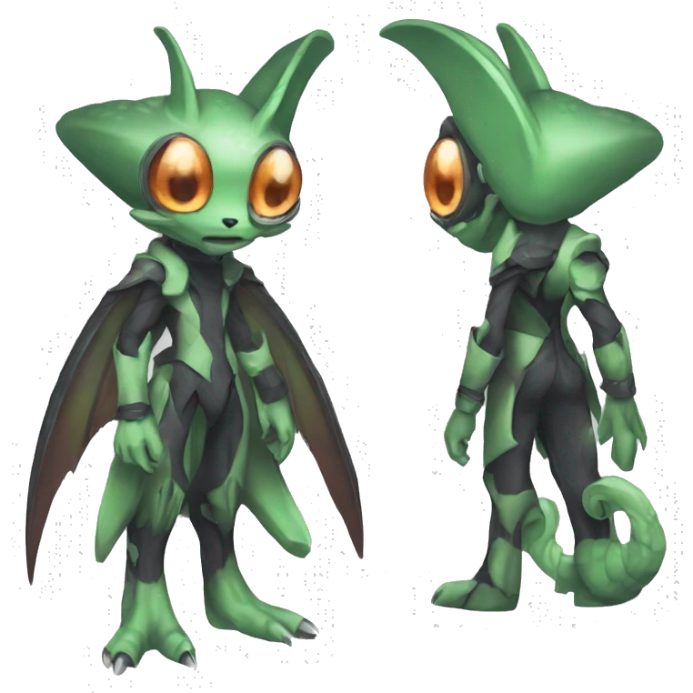 cute cool edgy sharp eldritch alien Digimon-Fakemon-animal full body emoji