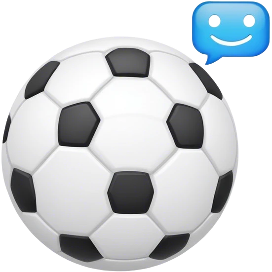 speech bubble soccer emoji