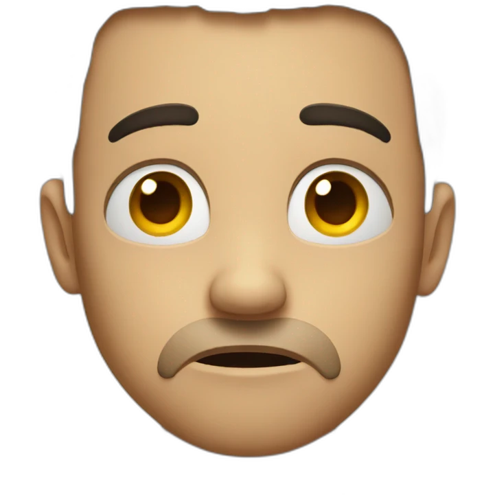 worried face emoji