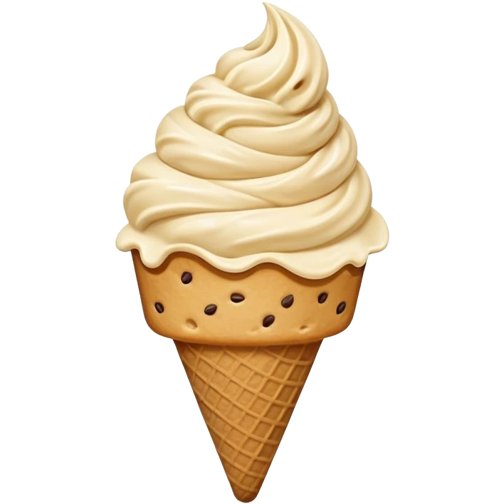 Cookie dough ice cream emoji
